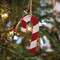 Glittered Wooden Candy Cane Ornament, 4" 38119;