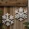 Glittered Layered Wooden Snowflake Hanger, 2 Asstd. 38144;