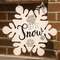 Glittered Let it Snow Snowflake Sign 38158;