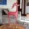 Distressed Red & Gold Painted Metal Standing Deer 60476;