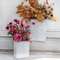 White Washed Basketweave Metal Rectangle Wall Baskets, 2/Set 70157;