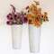 White Washed Basketweave Metal Half Wall Baskets, 2/Set 70158;