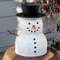 Distressed Painted Metal Top Hat Snowman 70161;
