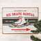 Old Spruce Lake Ice Skate Rental Embossed Metal Sign 75062;