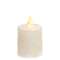 Warm Glow White Glitter Flicker Flame Timer Pillar, 2.5"