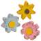 3 Set - Distressed Chunky Wooden Spring Flower Sitters