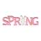 Pink Spring & Bunny Cutout Wood Sitter