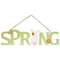 Green Spring & Bunny Cutout Wood Hanger