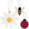 3 Set - Ladybug Bee & Daisy Ornaments