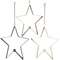 Star 6" Taper Holder - Stoneware Colors - 3 asst - 46354