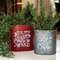 Tis the Season & Let It Snow Distressed Oval Metal Buckets, 2/Set 65361;