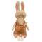 Stuffed Grungy Ticking Stripe Bunny with Carrot Pocket;