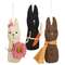 3 Set - Stuffed Primitive Baby Bunny Hangers