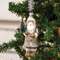 Vintage Silver and Gold Glass Santa Ornament SR2324485;