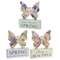 2 Set - Vintage Floral Butterfly & Block Sitters - 3 Asstd.