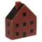 Primitive Burgundy Wood House Block