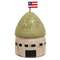 Distressed Carved Wood Americana Silo