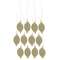 12 Set - Gold-Tipped Wooden Leaf Tags