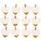 12 Set - Wooden Gold Tipped Heart Clips