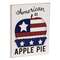 American As Apple Pie Wooden Block Sign