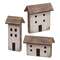Distressed Gray Wooden Primitive House Sitter - 3 Asstd.