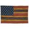Primitive Rag Strip American Flag Placemat