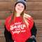 Only Santa Can Judge Me T-Shirt - Red L180;