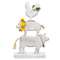 Wooden Stacked Farm Animals Sitter with Daisies