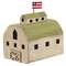 Distressed Carved Wood Americana Barn