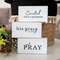 Faith Sentiment Distressed Wooden Block - 3 Asstd. 38532;