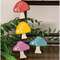 Floral Mushroom Magnets - 4/Set 38551;
