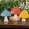 Mini Chunky Floral Mushroom Sitters, 3/Set 38552;