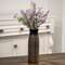 BoHo Etched Black Wooden Vase, 10" 60499;