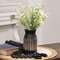 BoHo Etched Black Wooden Vase, 6.5" 60501;