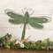 Distressed Green Metal Wall Dragonfly 70179;