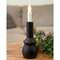 Black Wooden Curvy Taper Holder 70191;