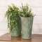Green Copper Finish Butterfly Embossed French Buckets - 2/Set 70193;