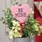Metal Be Mine Conversation Heart Plant Stake 91171;