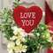 Metal Love You Conversation Heart Plant Stake 91172;
