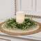 Cream Tipped Baby's Grass Candle Ring, 3" ;