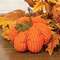 Stuffed Waffle Weave Orange Pumpkin w/Stick Stem, Small CS38992;