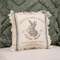 Sweet Rabbit Run Slate Feed Sack Striped Pillow, 10" 19295;