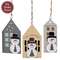 Cozy Snowman Layered Wooden House Ornament - 3 Asstd.