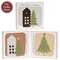 Home For Christmas 4" Square Box Sign - 3 Asstd.