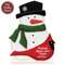 Cardinals Appear Wooden Snowman on Base - 10.5"H
