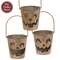 Distressed Metal Jack O Lantern Luminary Bucket - 3 Asstd.