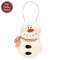 Fleece Snowman Hanger with Red Ticking Scarf - 8"H