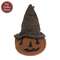 Grungy Stuffed Witchy Jack O Lantern Head Sitter