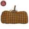 Stuffed Orange & Black Mini Check Long Primitive Pumpkin Sitter