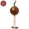 Primitive Mossy Top Pumpkin on Pedestal - 19.5"H